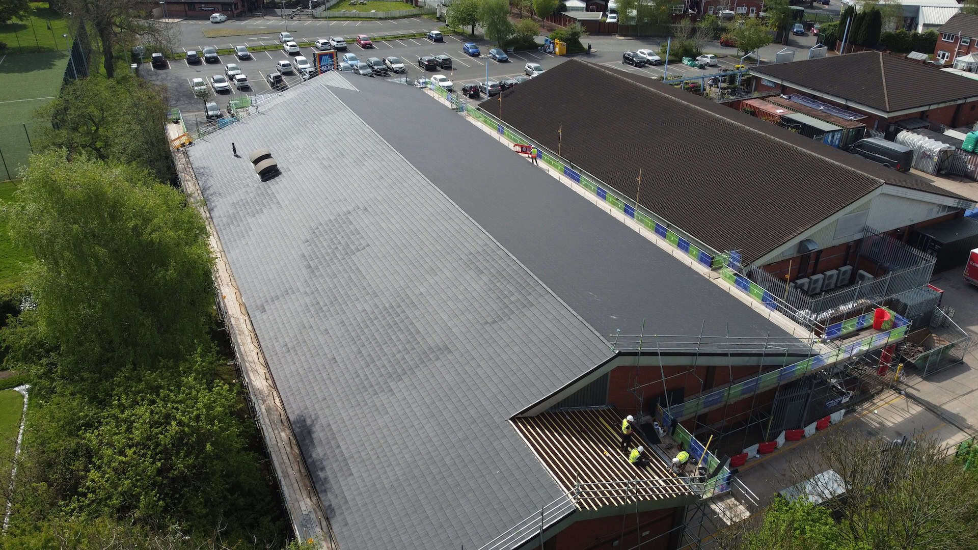 Seamless Reroofing at Aldi Haydock